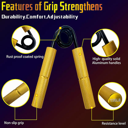 Grip Strength Trainer Set,50-300Lb Hand Grip Strengthener,Hand Forearm Strengthener 6 Pack, Workout Equipment,Strength Training Exercisefor Hand Arm Forearm Wrist Finger